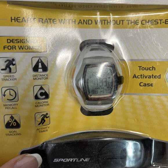 New Sealed Sportline DUO 1060 Dual Use Heart Rate Monitor Watch w/ Chest Belt - Picture 3 of 11
